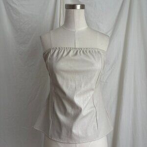 PrettyLittleThing Faux Leather Bandeau Top 8